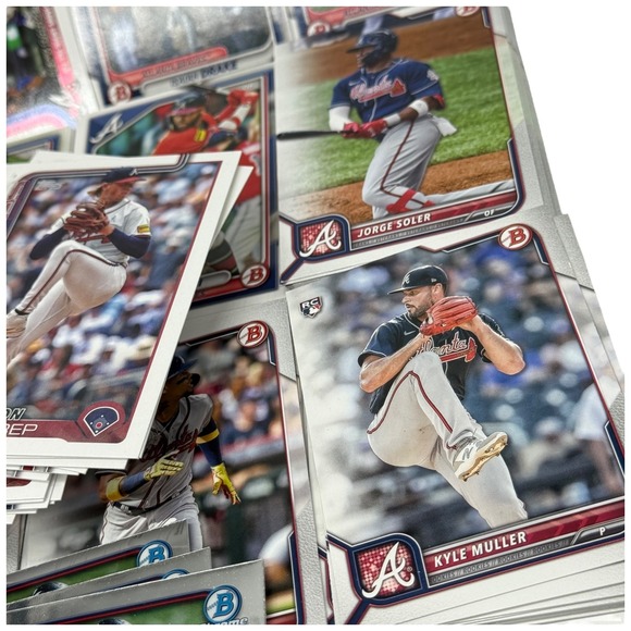 Atlanta Braves Baseball Cards 300+ Lot Topps 2025 Chrome Acuna Aaron Jones Soler - Picture 5 of 9